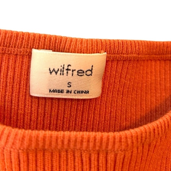 Aritzia Wilfred Cut- Out Knit Top- Coral- Size Small - Picture 9 of 12